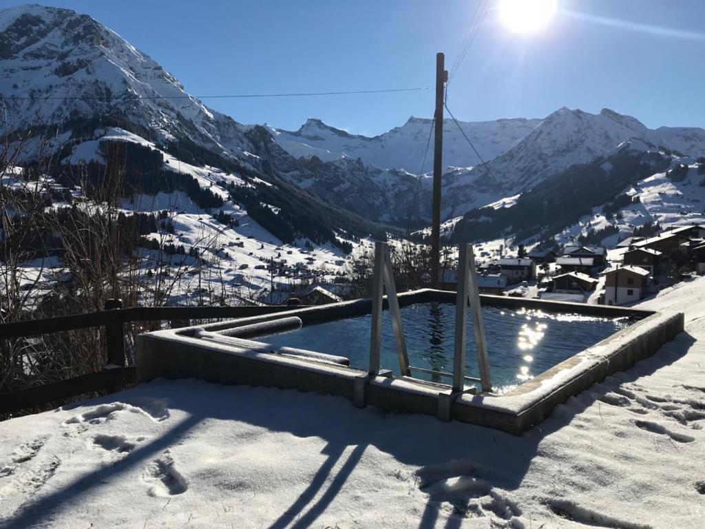 Chalet Sonnenheim Mit Atemberaubender Aussicht Adelboden Exteriör bild