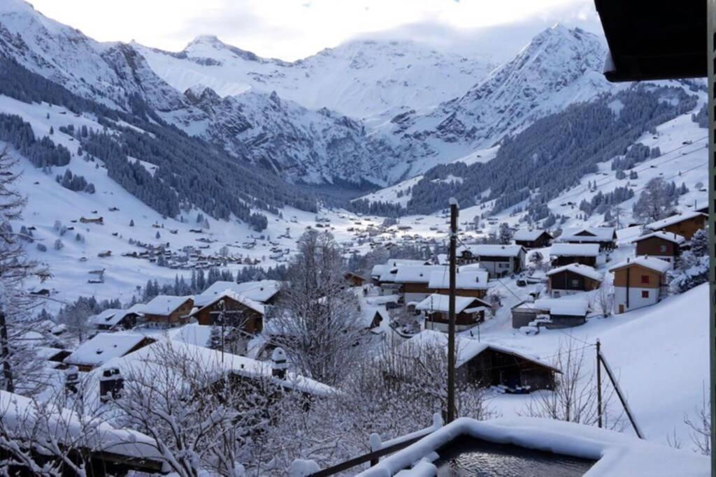 Chalet Sonnenheim Mit Atemberaubender Aussicht Adelboden Exteriör bild
